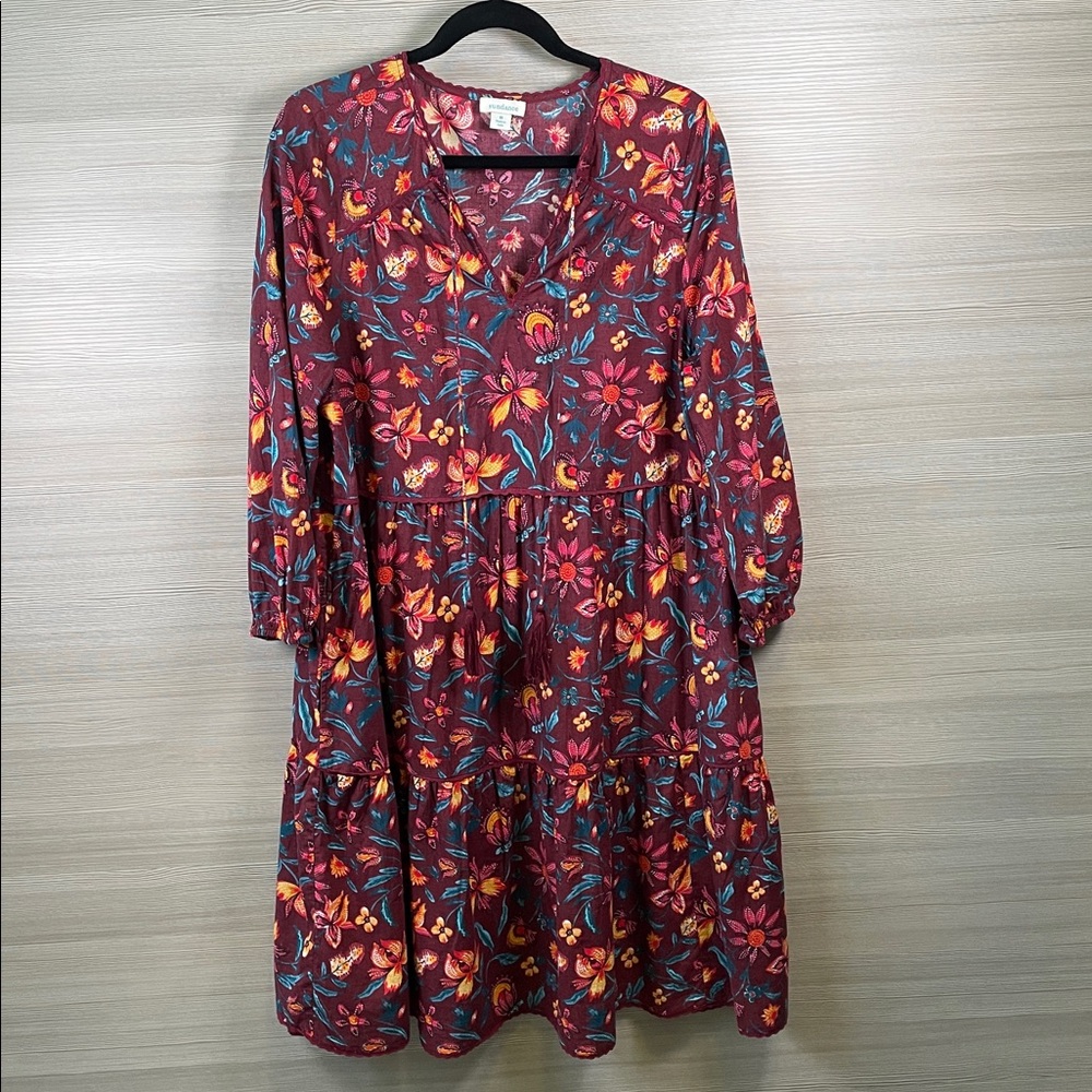 Sundance Boho 100% Cotton ‘Eternal Summer’ Floral Tiered Dress | Medium